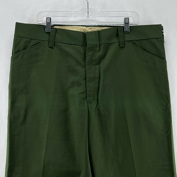 Towncraft Vintage Dress Pants Men 40x29 JCPenney Workwear Slacks Straight Green - Picture 6 of 16